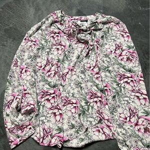 Torrid White Pink Floral Top Size 00 NEW